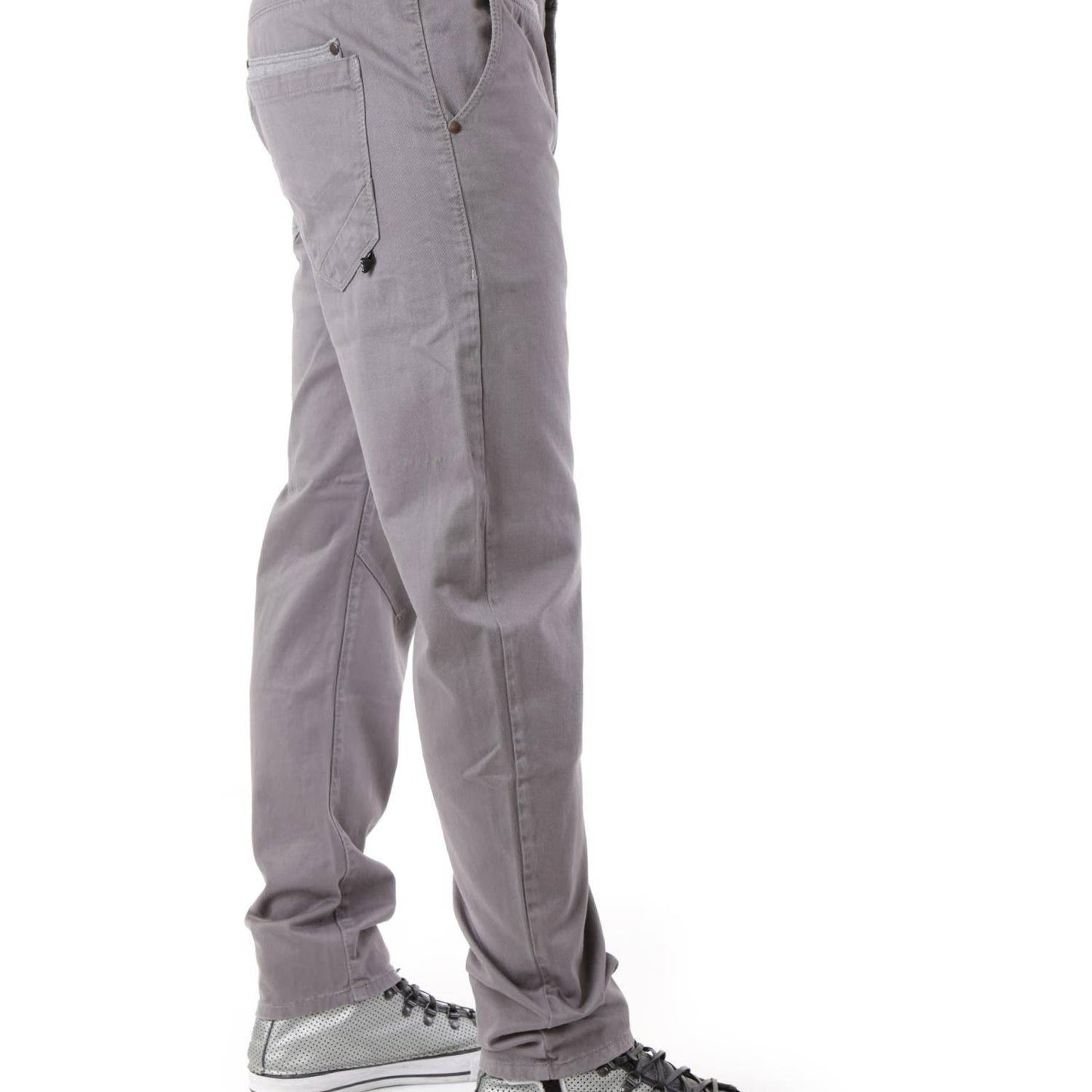 Pantaloni jeans uomo regular fit cotone 525 multitasche tinta unita