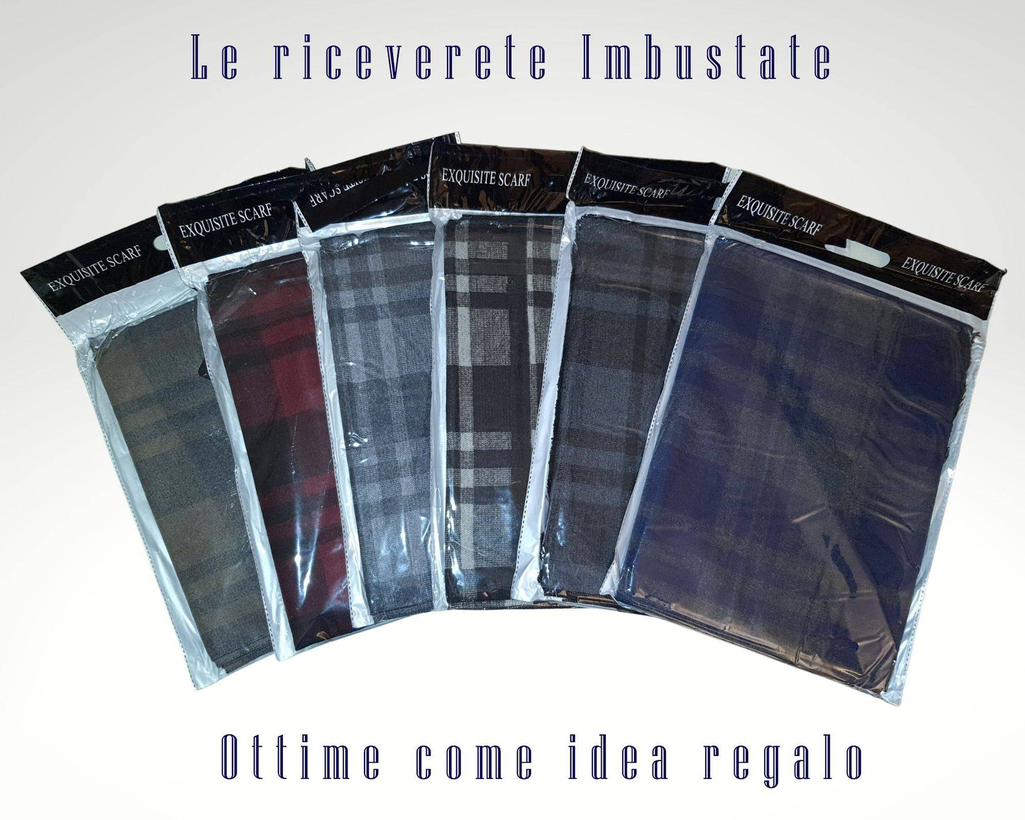 Sciarpa Pashmina Unisex Uomo Donna Viscosa Misto Lana