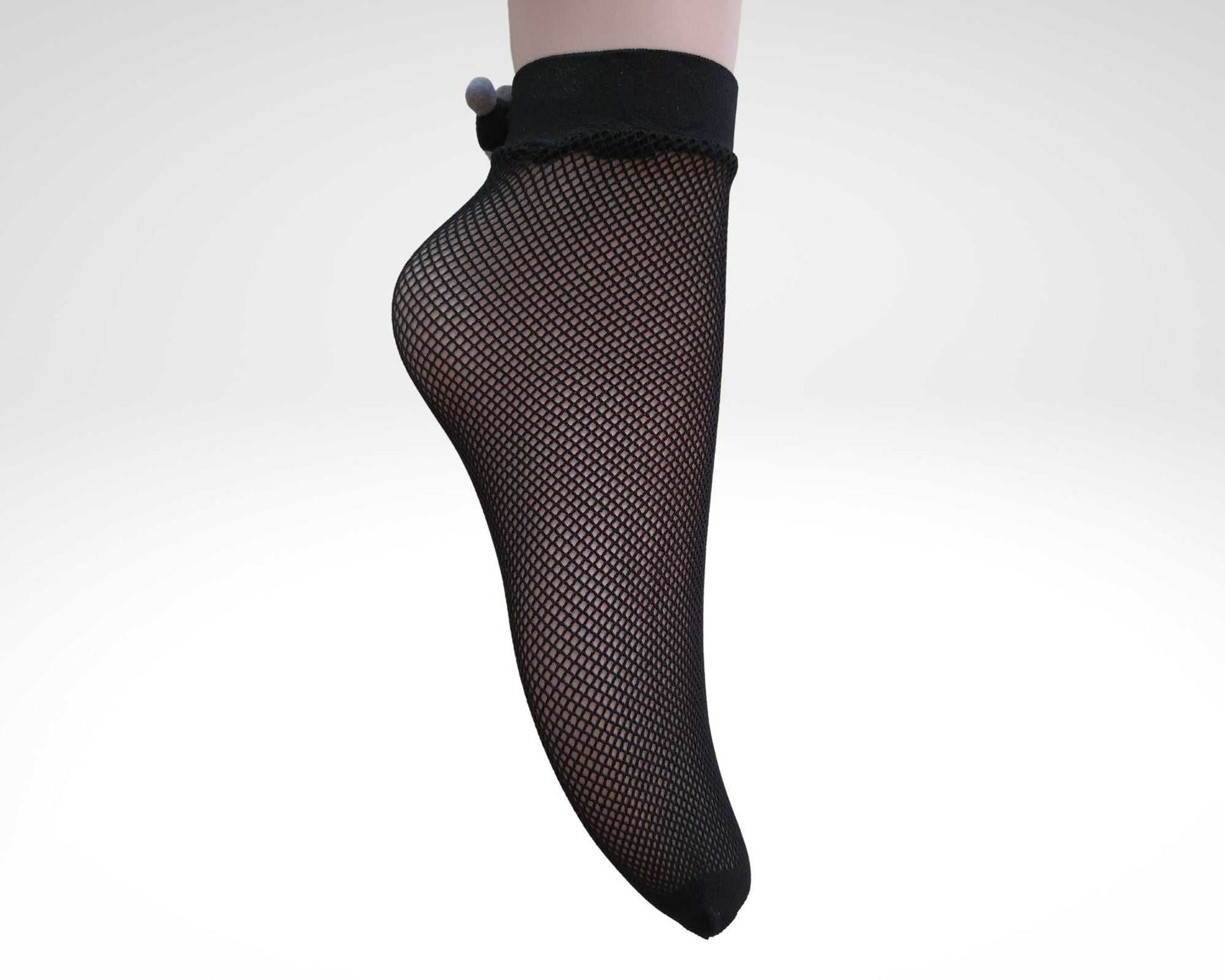 Calzini donna a rete nero lato sx