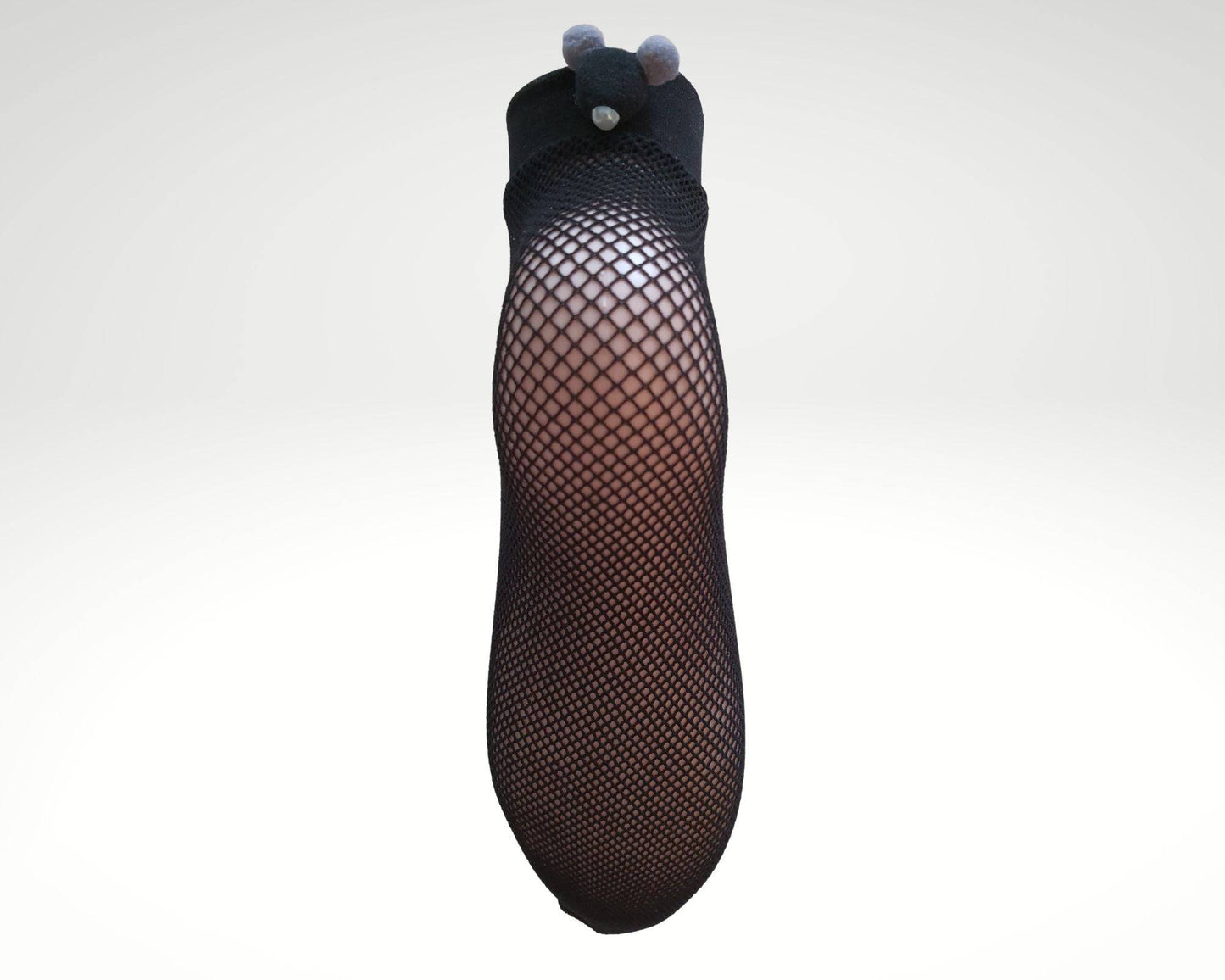 Calzini donna a rete nero rear