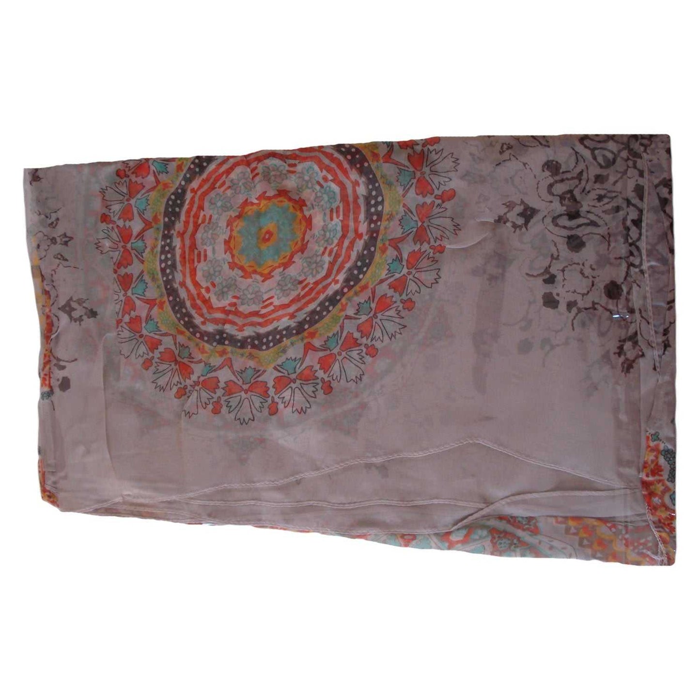 Caftano kaftano poncho maglia tunica velato estivo donna panna