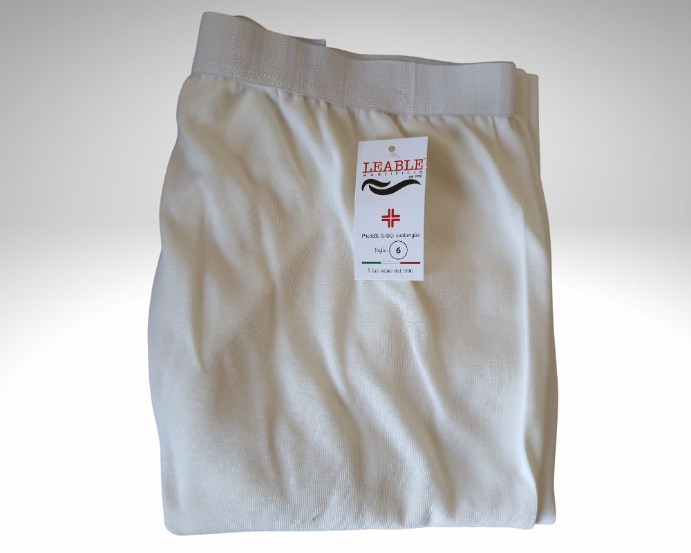 Calzamaglia Uomo Termica Leable felpato cotone Lana Bianco presentazione 5
