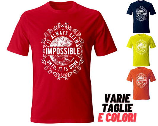 t-shirt cotone maglietta uomo personalizzata tema Impossible estate