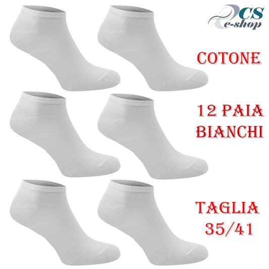 Calze Calzini Corti Uomo Donna Fantasmini Elastici Cotone presentazione 1
