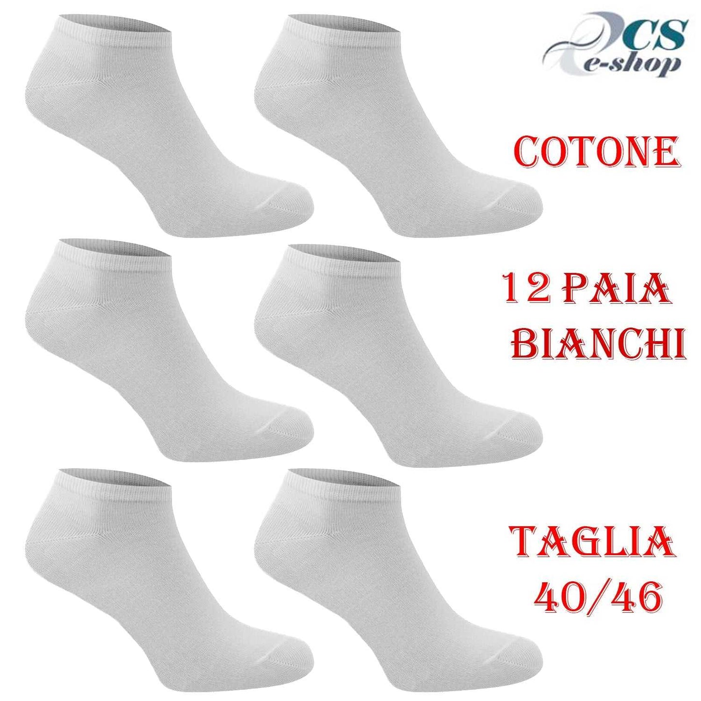 Calze Calzini Corti Uomo Donna Fantasmini Elastici Cotone presentazione 2