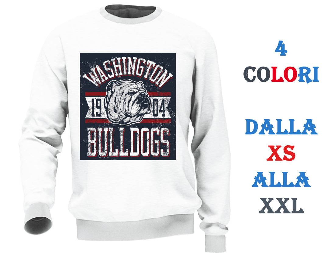Felpa Maglia Uomo Sport Bulldog Casual multicolore
