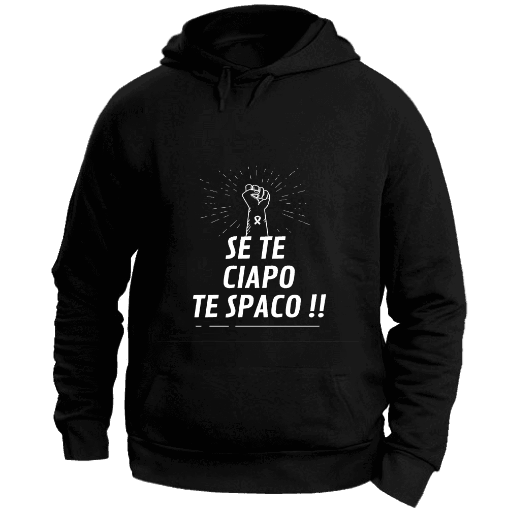 Felpa Maglia Uomo cappuccio Veneto DOC nero