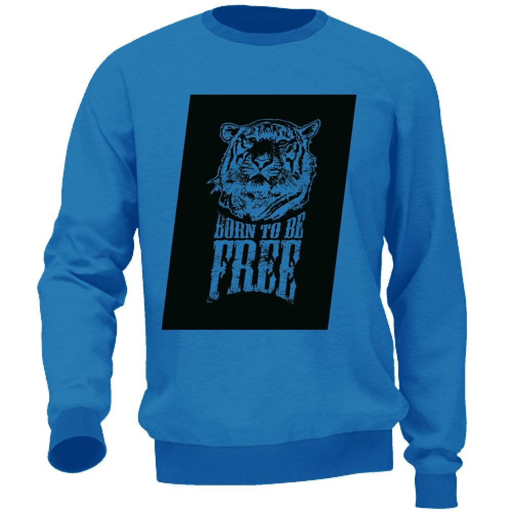 Felpa Maglia Tigre Libertà Blu