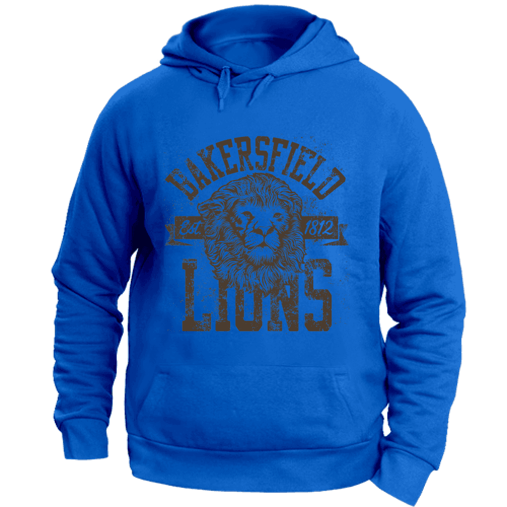 Felpa Maglia Uomo cappuccio Sport Leone Lion blu