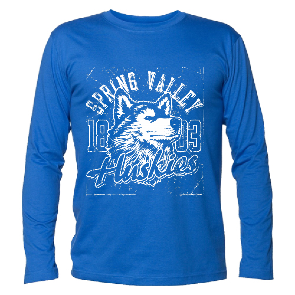 T-Shirt maglietta Uomo cotone jersey manica lunga Huskies
