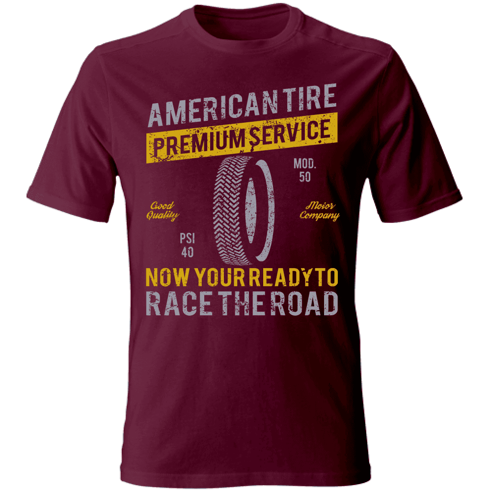 T-Shirt maglia maglietta Uomo manica corta vari colori cotone American Tire