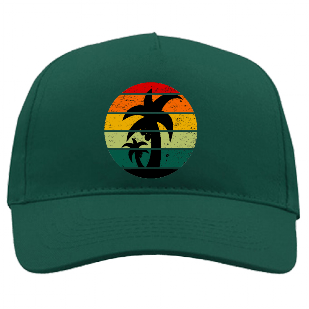 Cappellino Cappello Berretto Estate Unisex sunset verde