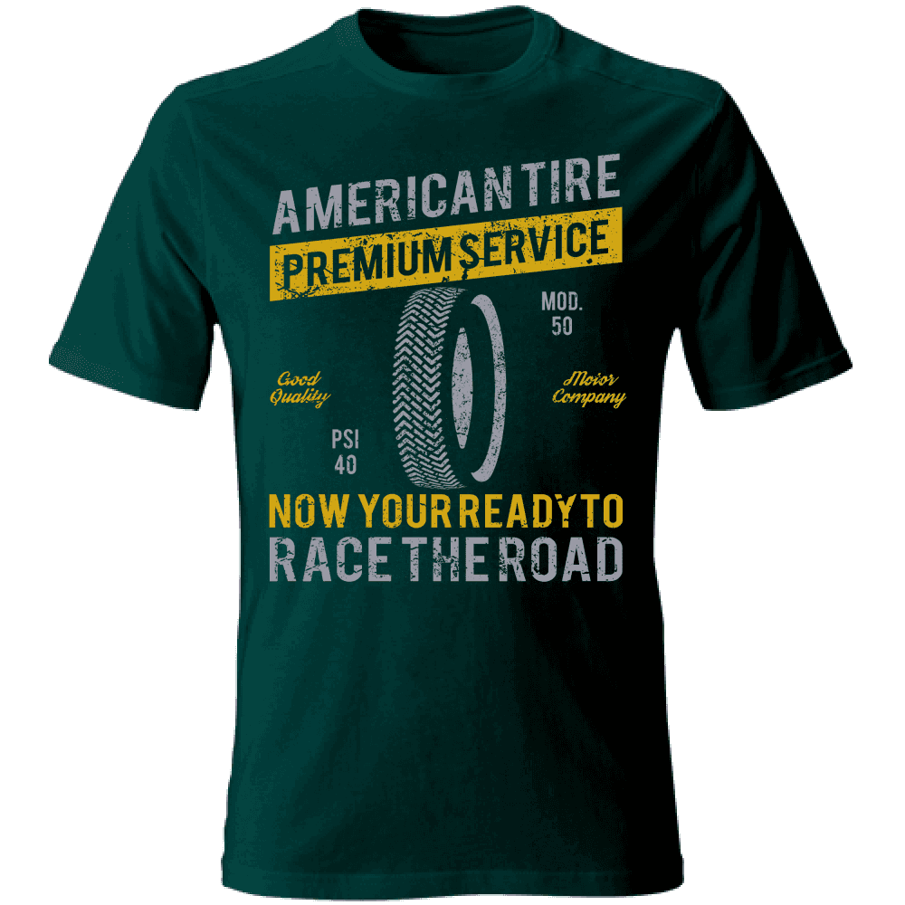 T-Shirt maglia maglietta Uomo manica corta vari colori cotone American Tire