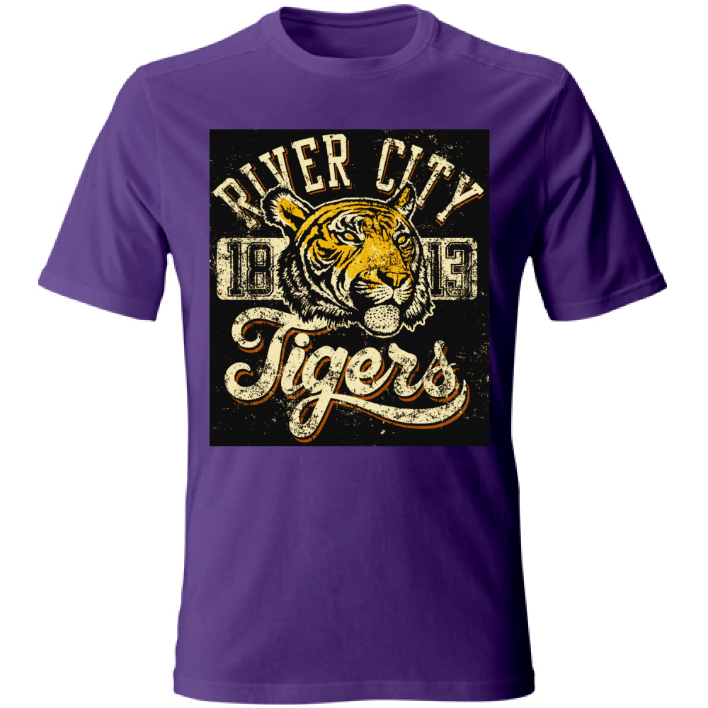 T-Shirt maglia maglietta Uomo manica corta vari colori cotone Tigre III