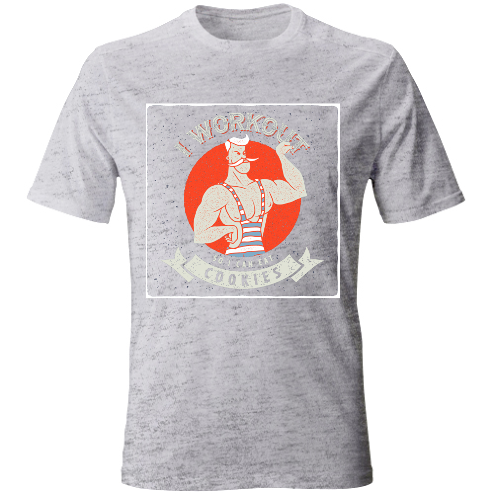 Tshirt Uomo manica corta vari colori cotone Palestra Dieta maglietta grigio