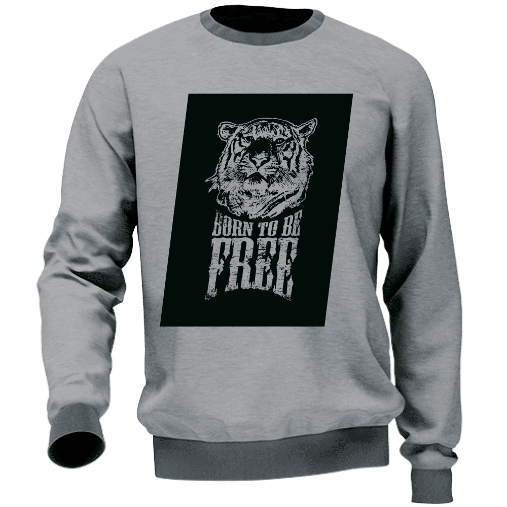 Felpa Maglia Tigre Libertà Grigio