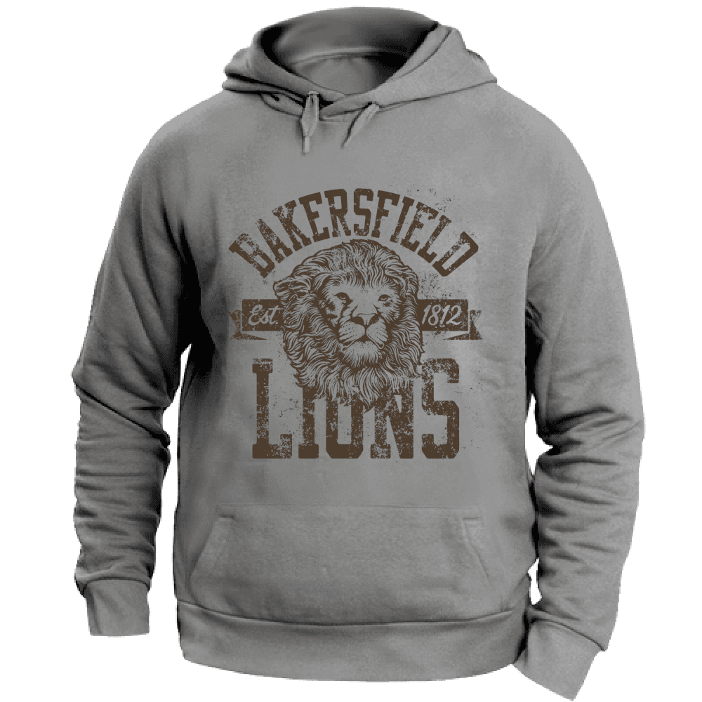 Felpa Maglia Uomo cappuccio Sport Leone Lion grigio