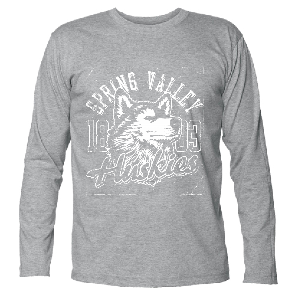 T-Shirt maglietta Uomo cotone jersey manica lunga Huskies