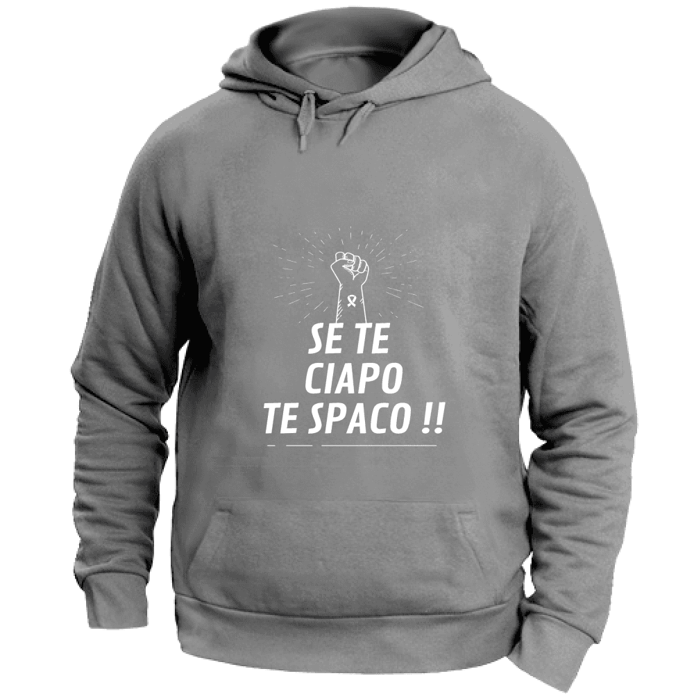 Felpa Maglia Uomo cappuccio Veneto DOC grigio