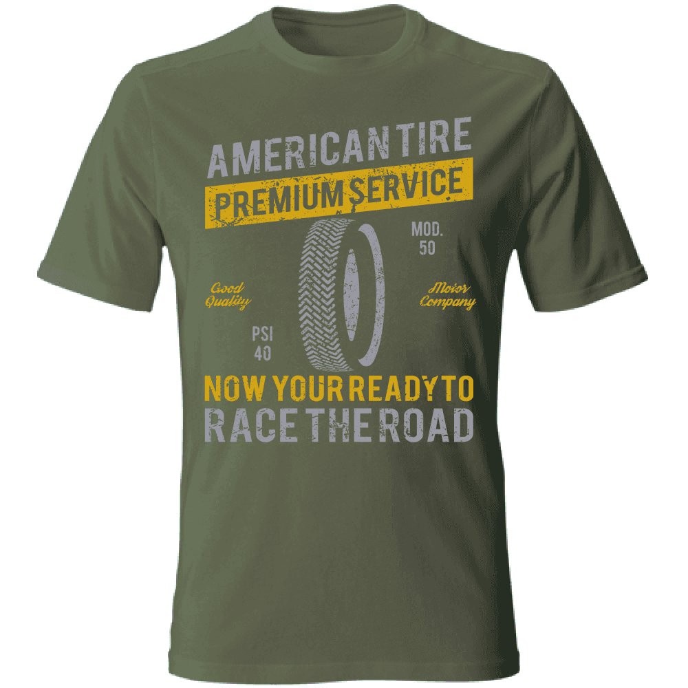 T-Shirt maglia maglietta Uomo manica corta vari colori cotone American Tire