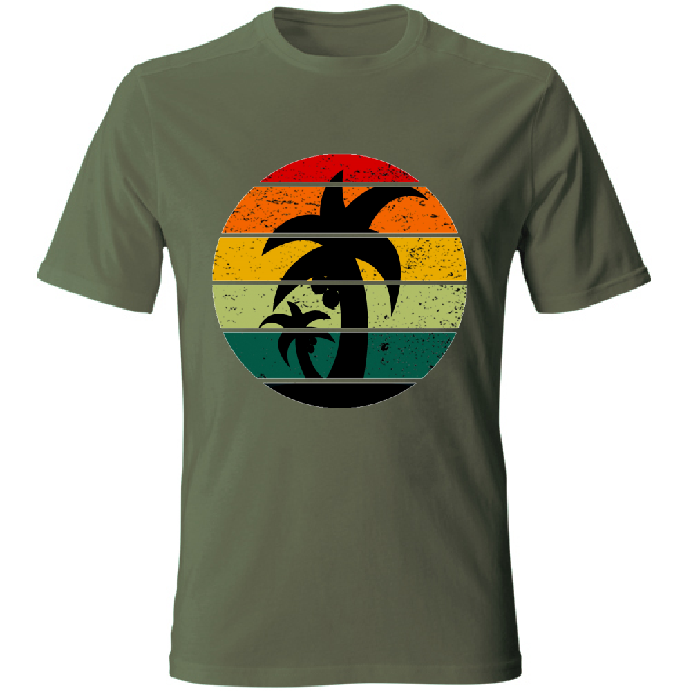 T-Shirt maglia maglietta Uomo manica corta vari colori cotone Estate Sunset