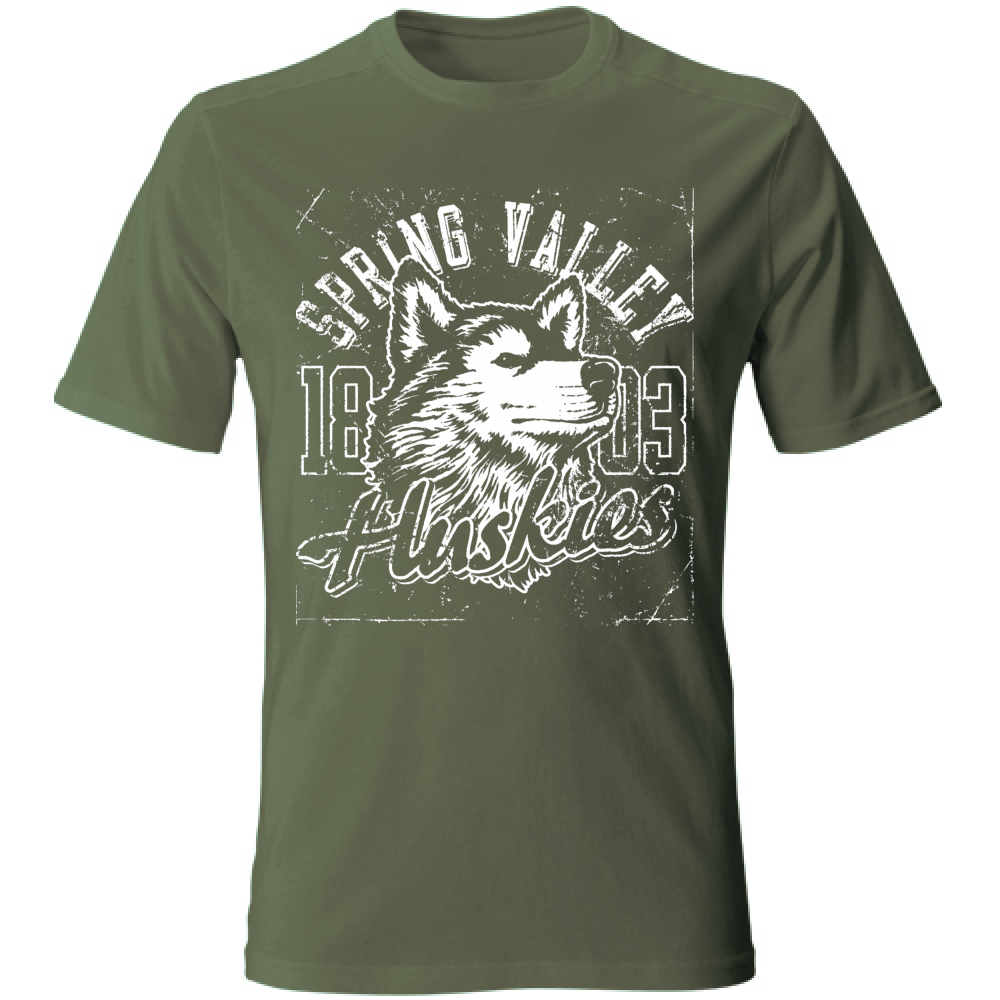 T-Shirt maglia maglietta Uomo manica corta vari colori cotone Huskies Estate