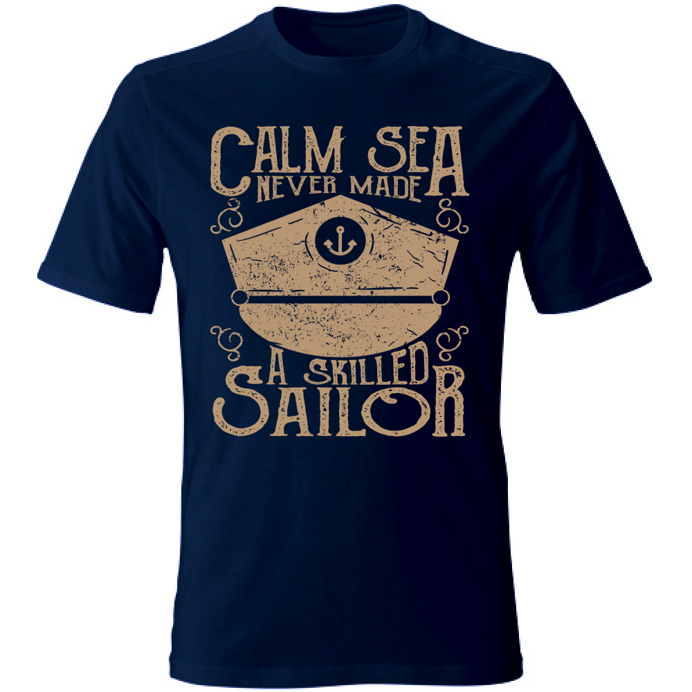 Tshirt maglietta Uomo manica corta vari colori cotone Calm Sea Estate navy