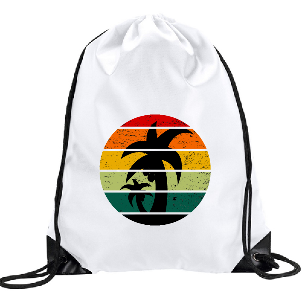 Zaino sacca palestra Bianco mare piscina tema Estate Unisex Bianco
