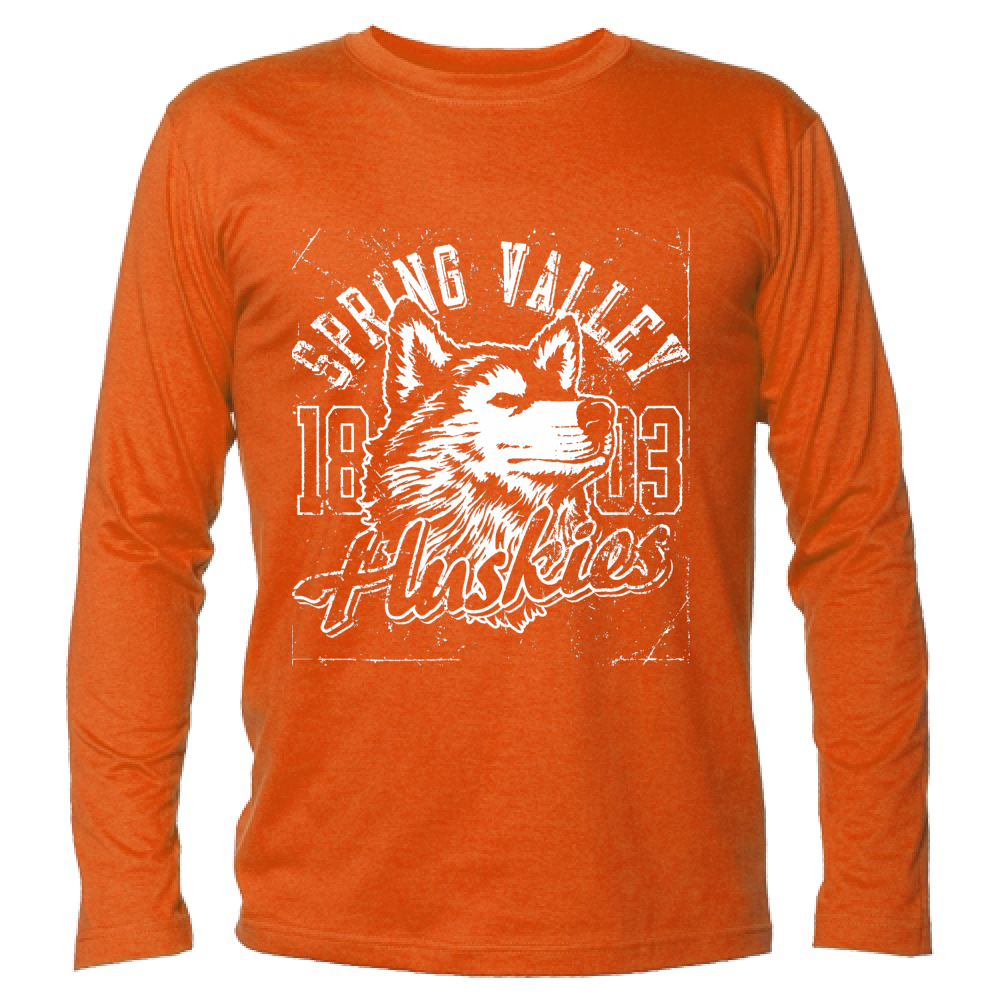T-Shirt maglietta Uomo cotone jersey manica lunga Huskies