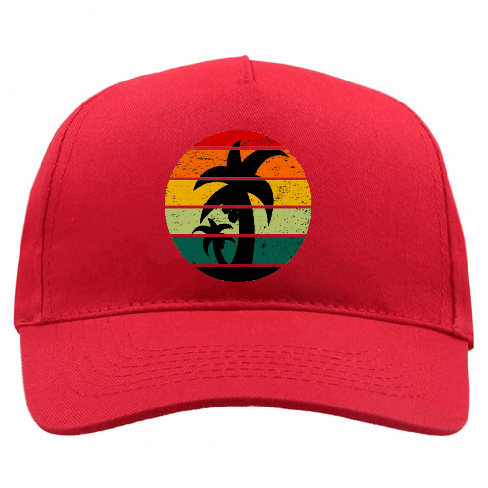 Cappellino Cappello Berretto Estate Unisex sunset rosso