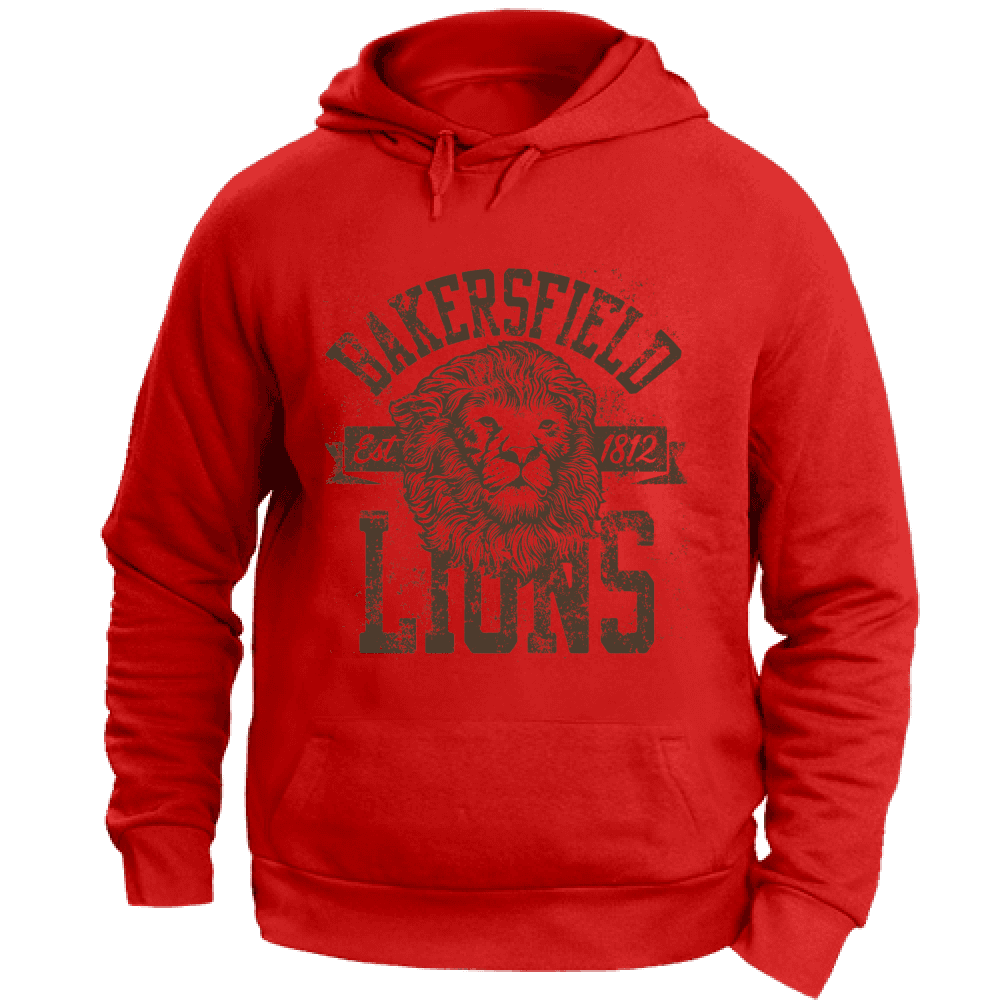 Felpa Maglia Uomo cappuccio Sport Leone Lion rosso