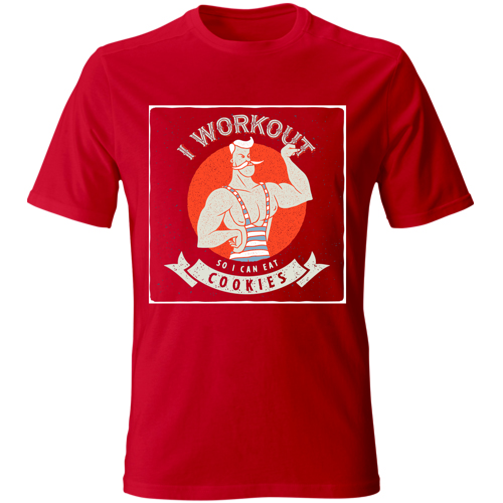 Tshirt Uomo manica corta vari colori cotone Palestra Dieta maglietta rosso