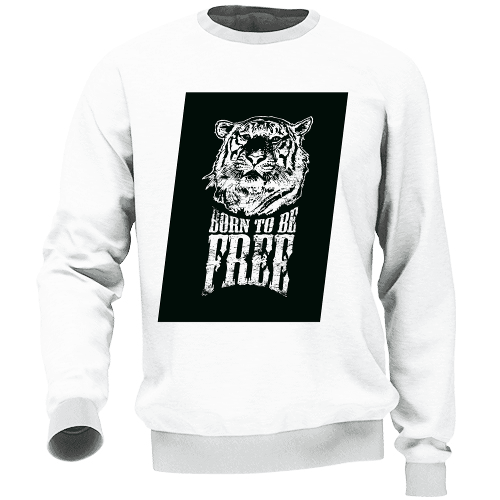 Felpa Maglia Tigre Libertà Bianco