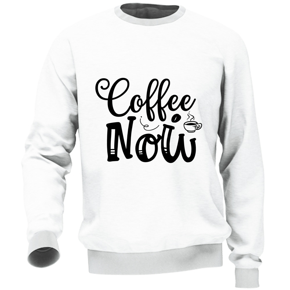 Felpa Maglia Uomo Caffè Coffee bianco