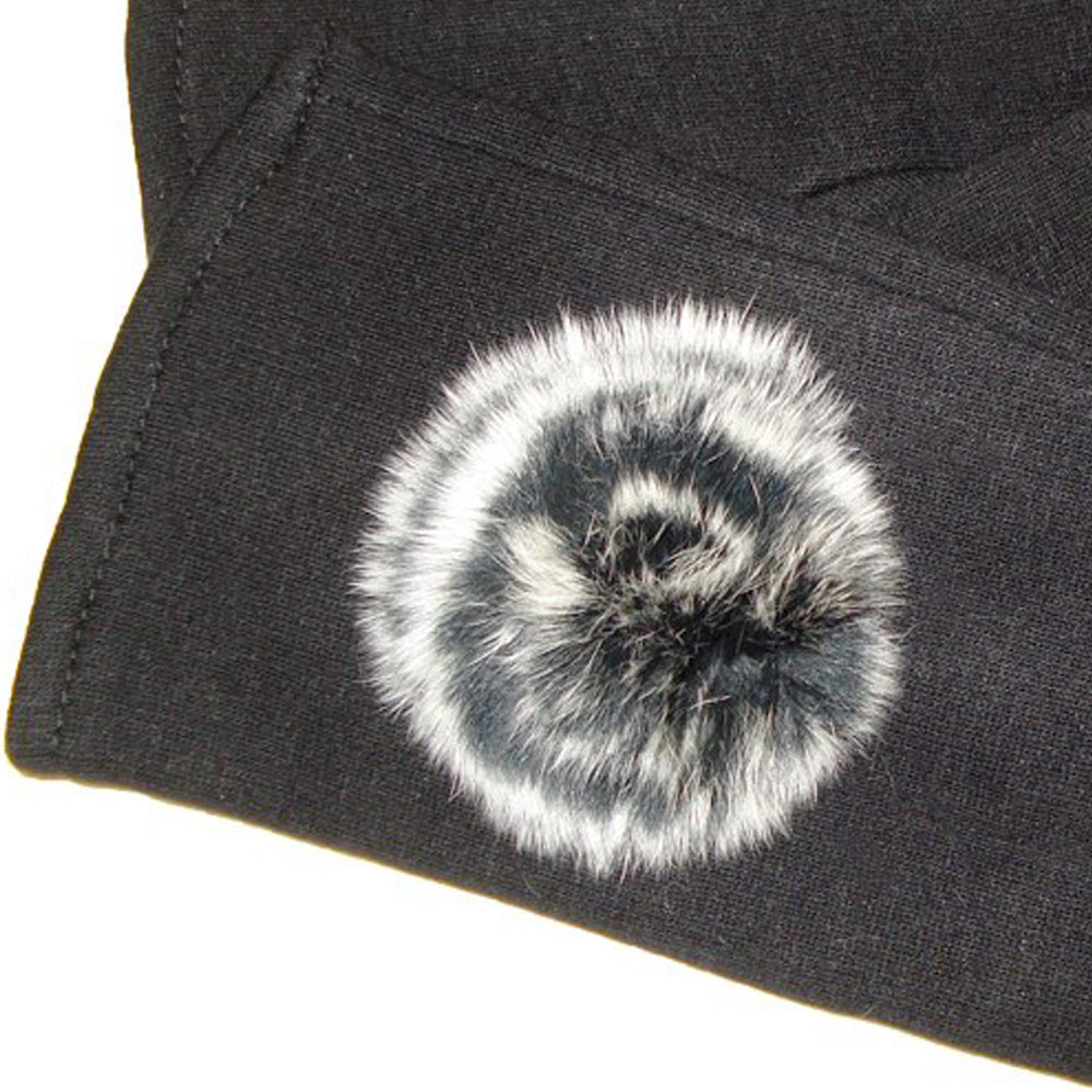 Guanti donna invernali pompon pelo pelliccia touchscreen eleganti