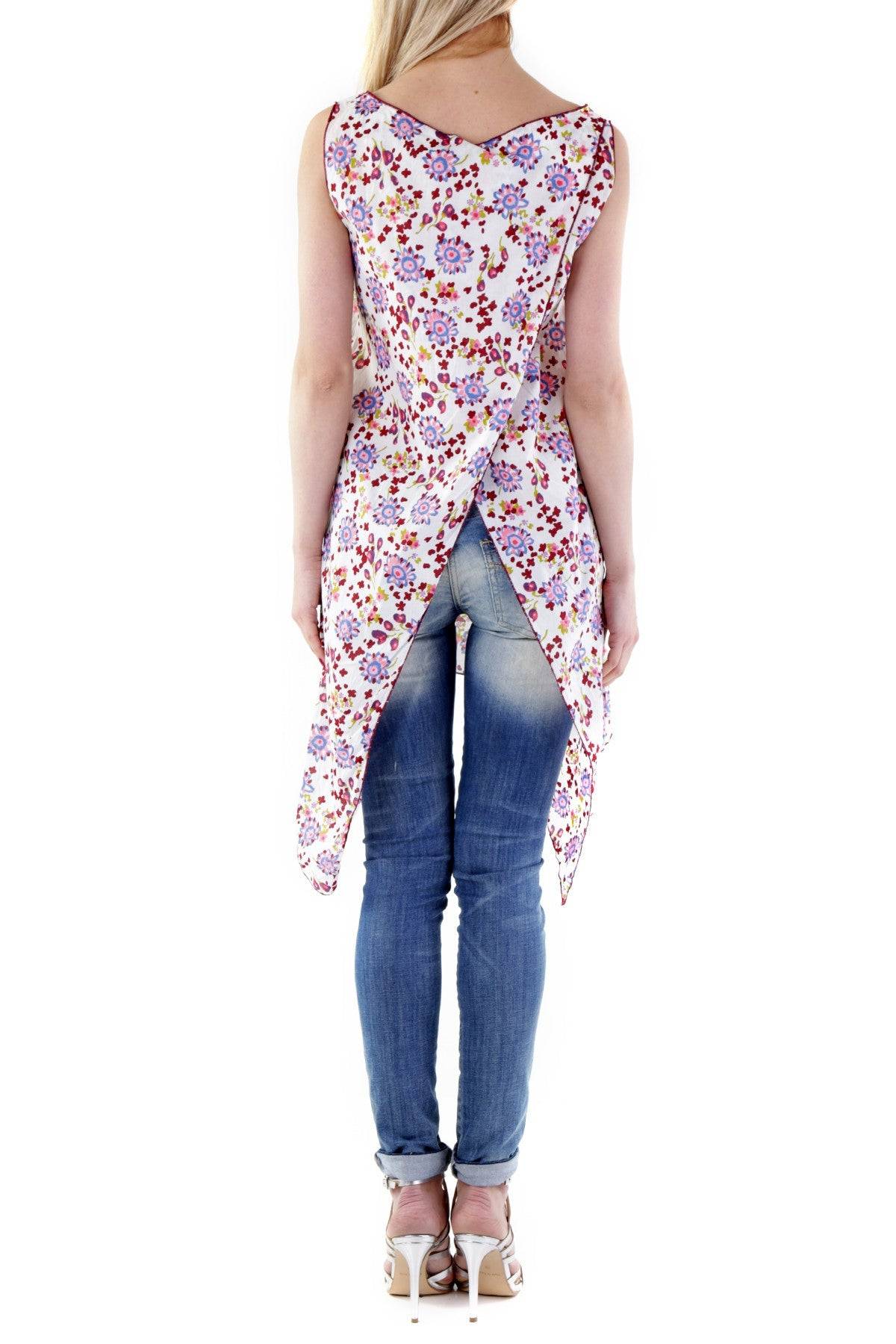 Camicia Donna maglia manica corta lino 525 rear