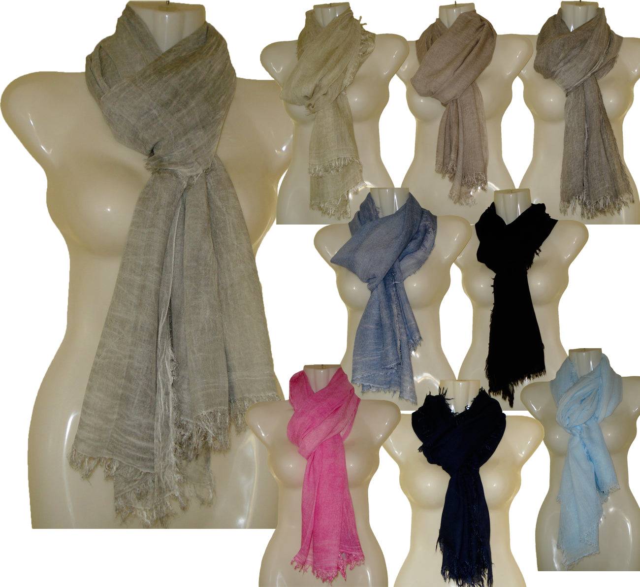 Pashmina donna uomo unisex sciarpa foulard Micromodal 100% colori vari