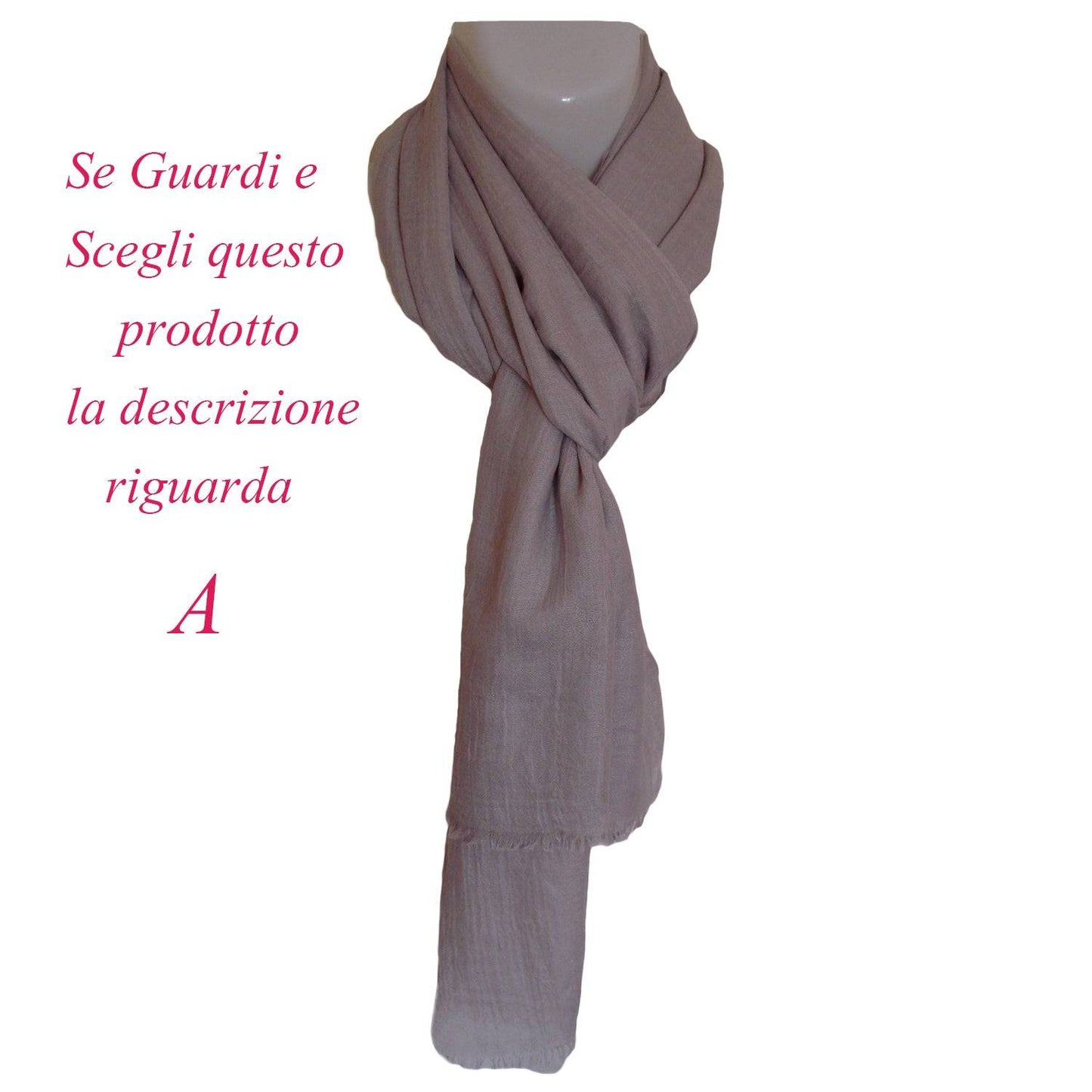 Sciarpa Pashmina foulard scialle scaldacollo Uomo Donna Viscosa/Modal/Lana