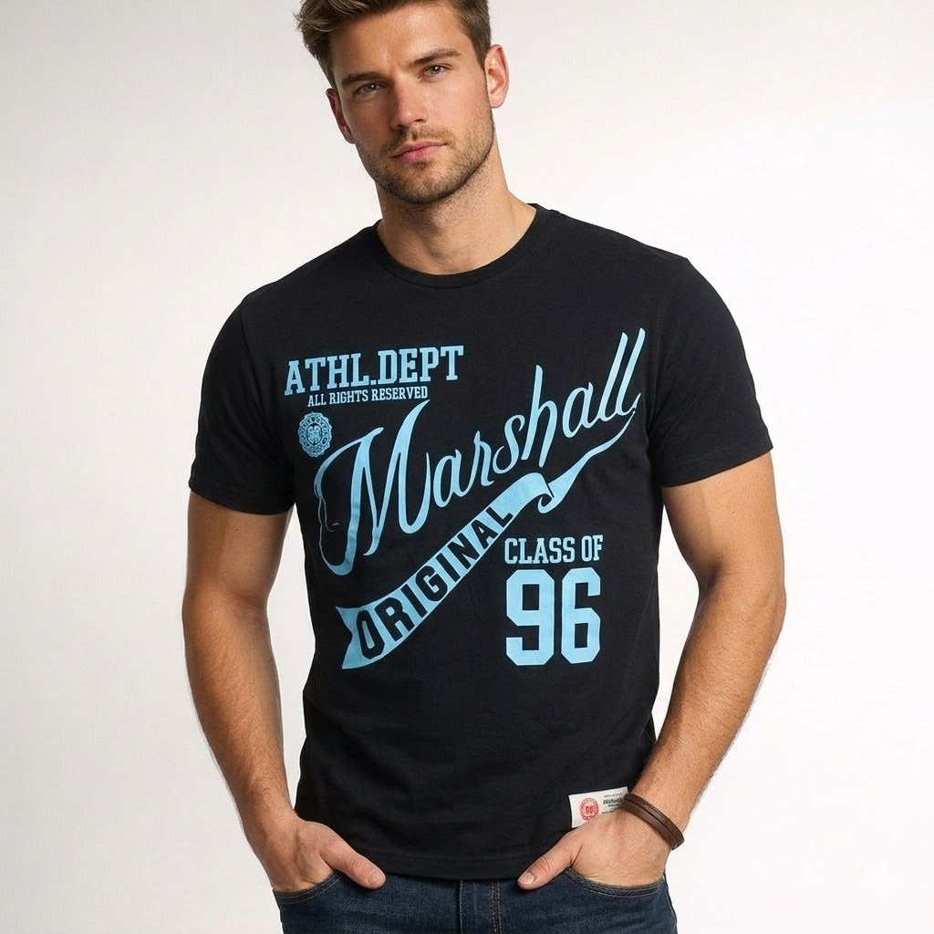 T-shirt maglia maglietta uomo manica corta cotone Marshall Original Colori vari