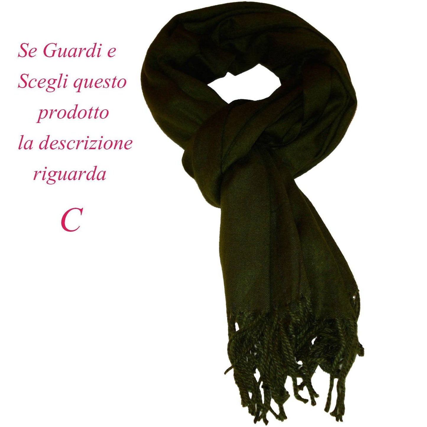 Sciarpa Pashmina foulard scialle scaldacollo Uomo Donna Viscosa/Modal/Lana