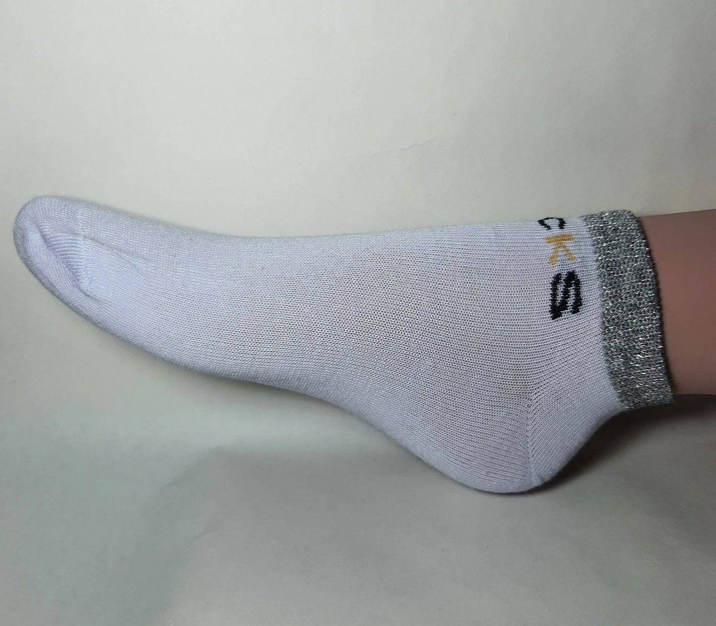 Calzini Donna Cotone Lurex colori nero grigio blu 12 paia dettaglio 3