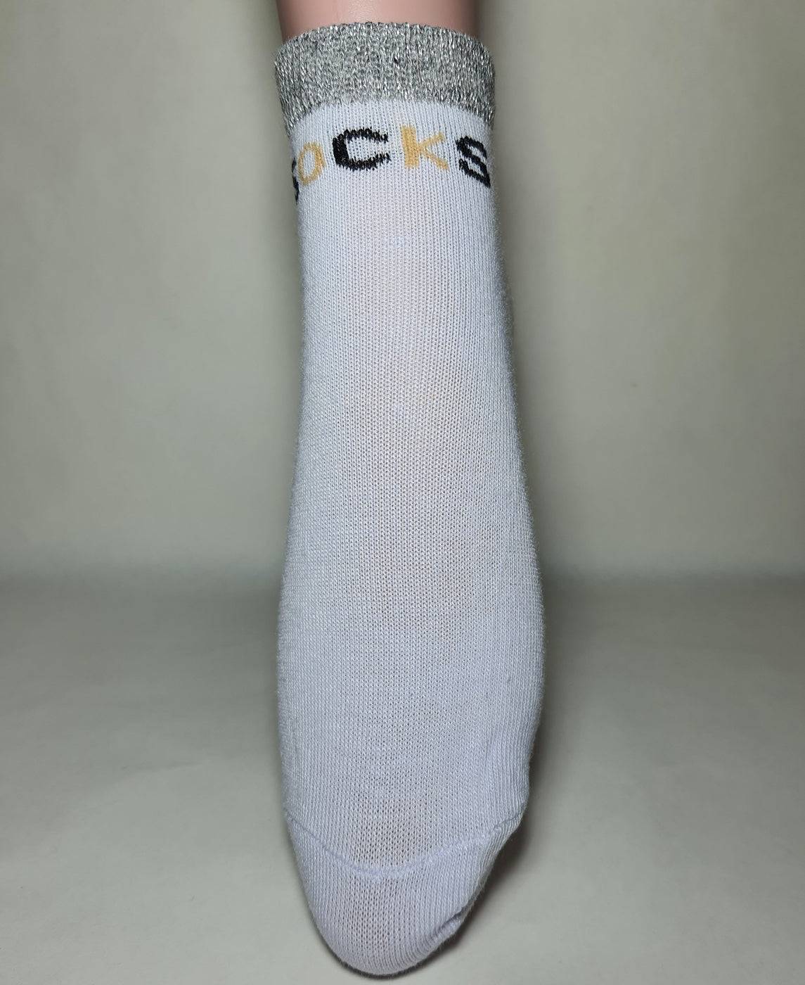Calzini Donna Cotone Lurex colori nero grigio blu 12 paia dettaglio 5