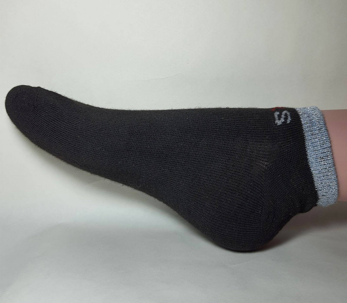 Calzini Donna Cotone Lurex colori nero grigio blu 12 paia dettaglio 8