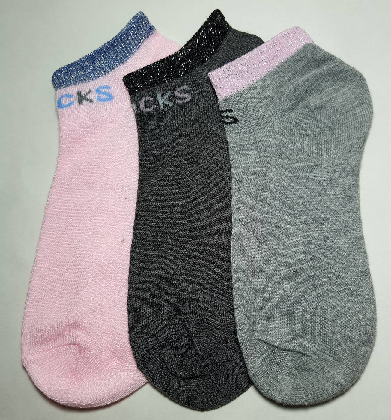 Calzini Donna Cotone Lurex colori nero grigio blu 12 paia dettaglio 9