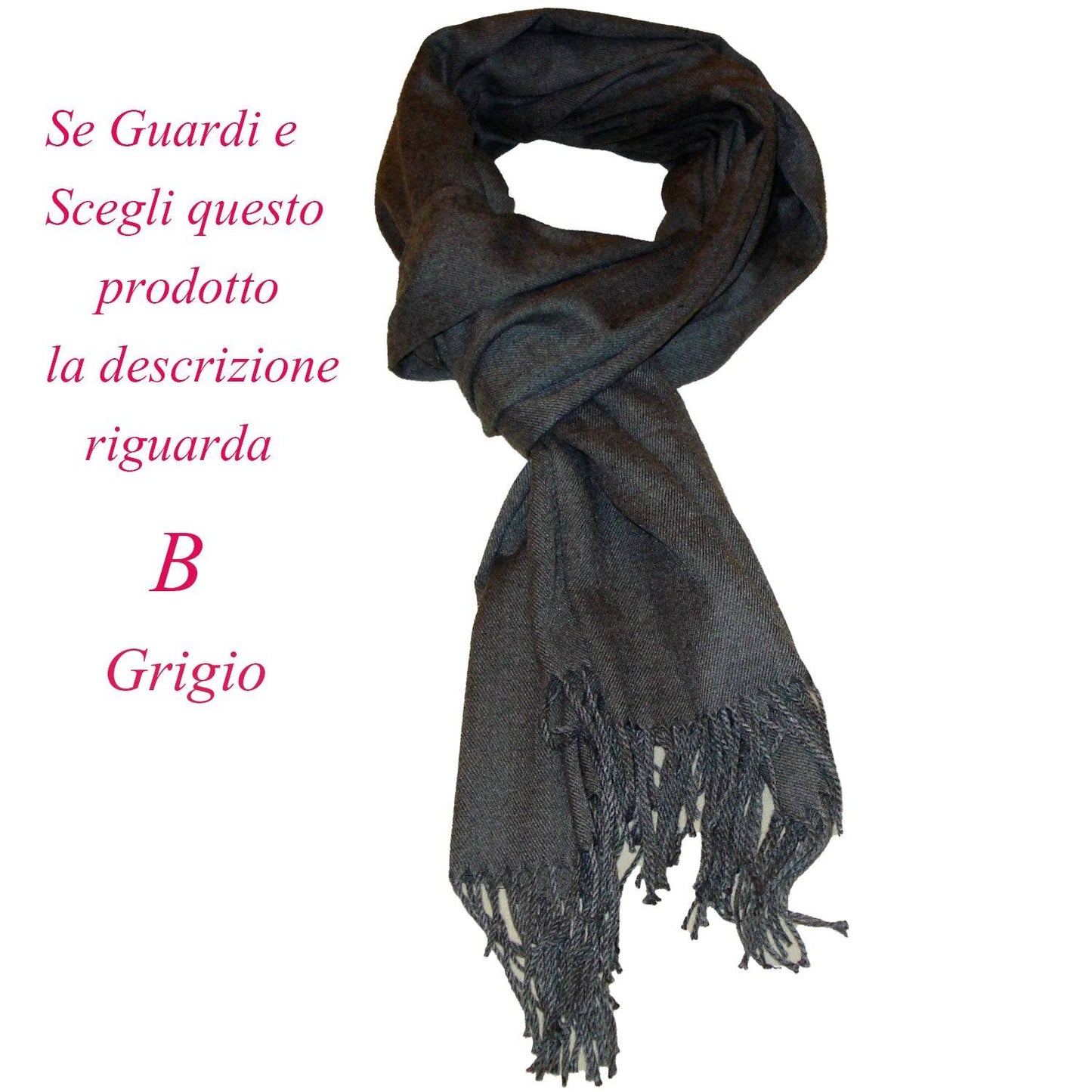 Sciarpa Pashmina foulard scialle scaldacollo Uomo Donna Viscosa/Modal/Lana
