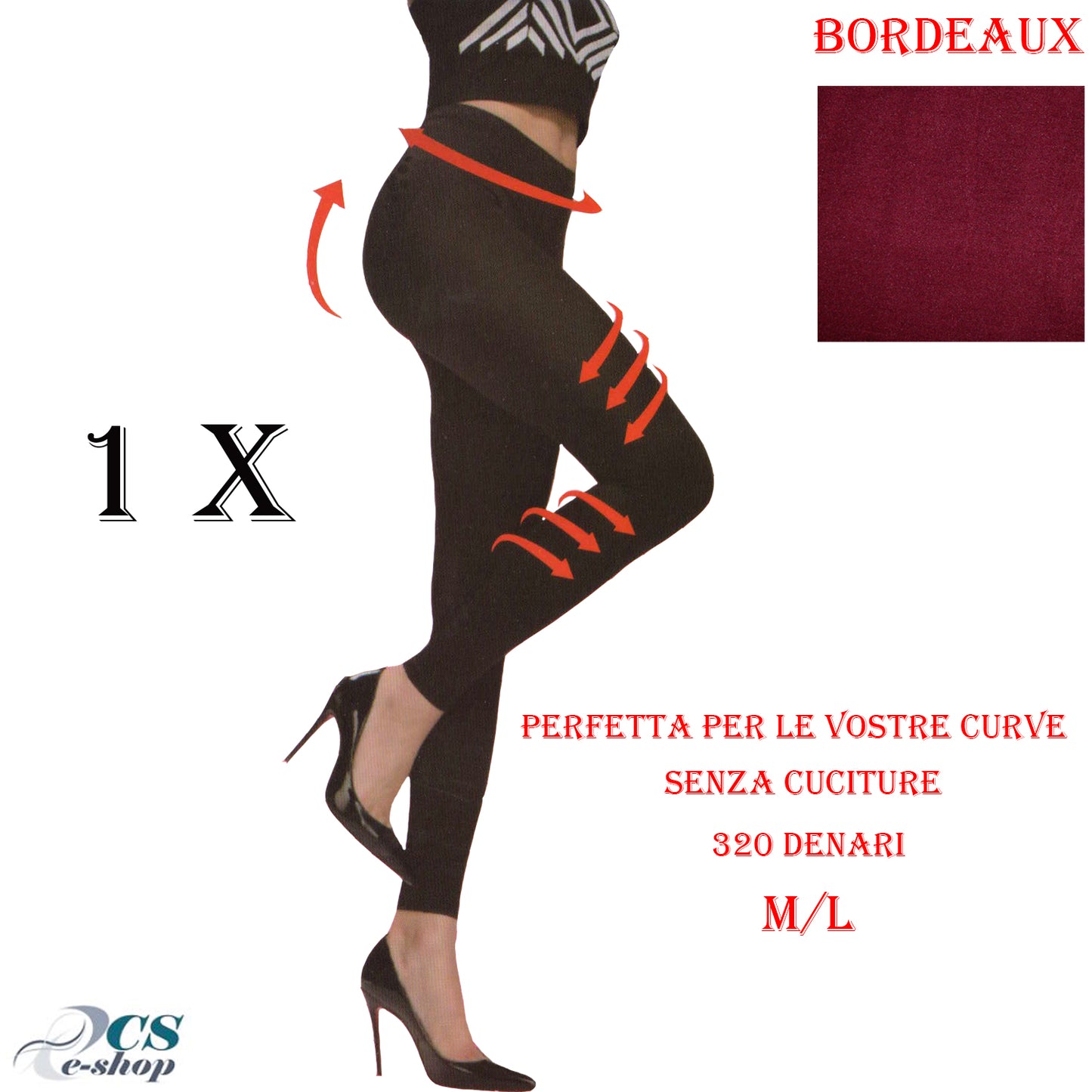 Leggings Fuseaux Donna M/L XL/XXL Nero Bordeaux blu grigio inverno aderenti