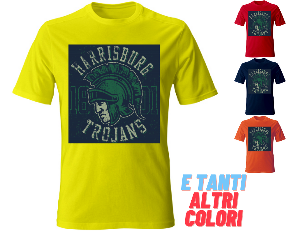 t-shirt cotone maglietta uomo personalizzata tema trojans estate