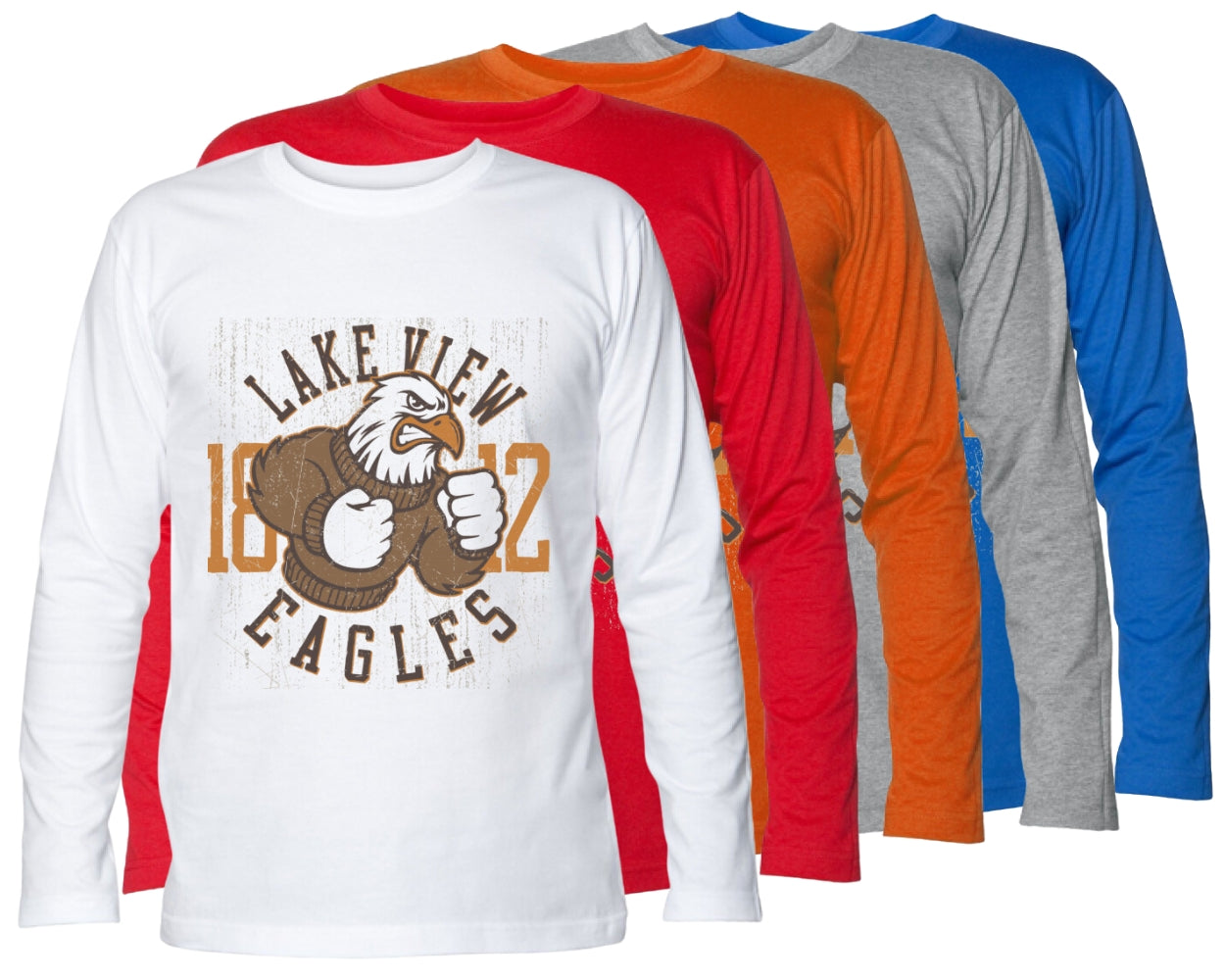 T-Shirt maglietta Uomo cotone jersey manica lunga Aquila Eagle