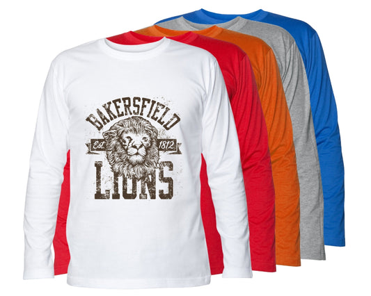 T-Shirt maglietta Uomo cotone jersey manica lunga Leone Lions