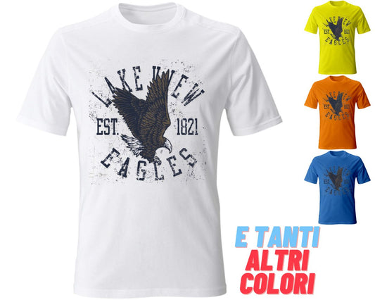 t-shirt cotone magliette da uomo personalizzata tema eagles aquila